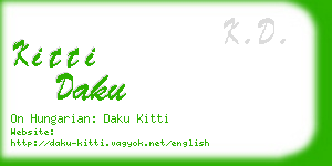 kitti daku business card